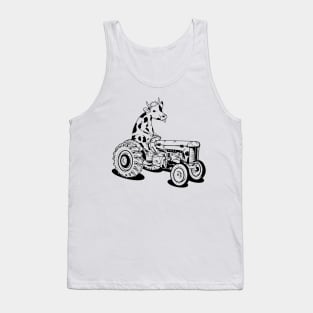 Cow driving a tractor Tank Top